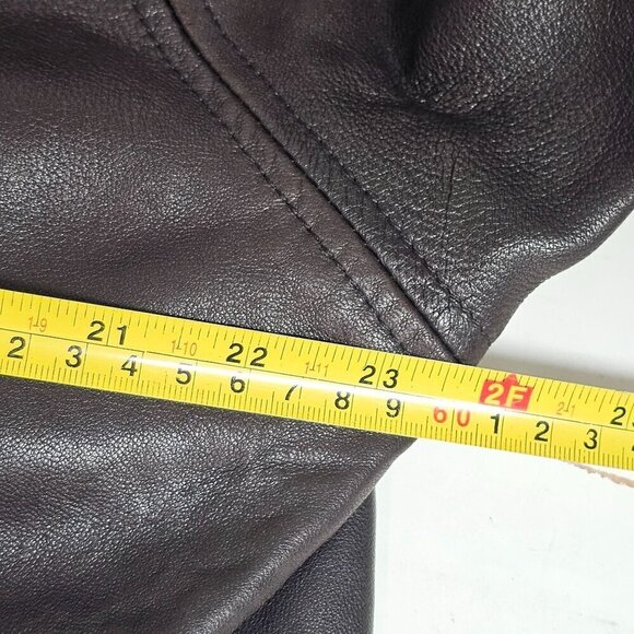 Andrew Marc Addition Geniune Leather Hoodie Jacket‎ Full Zip Brown Men's Medium - Picture 13 of 14